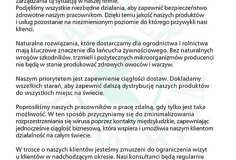 Informacja Koppert Polska