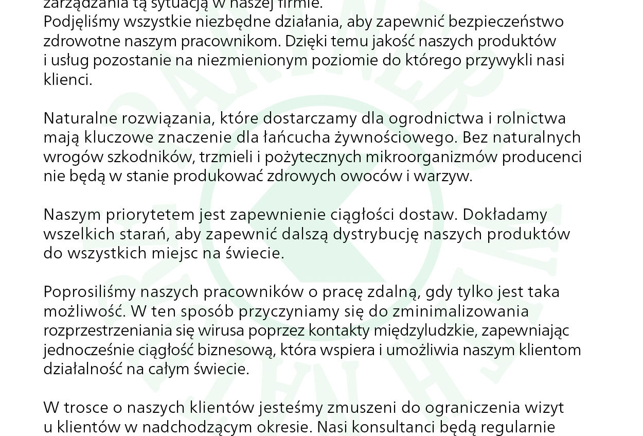 Informacja Koppert Polska