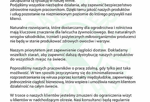Informacja Koppert Polska