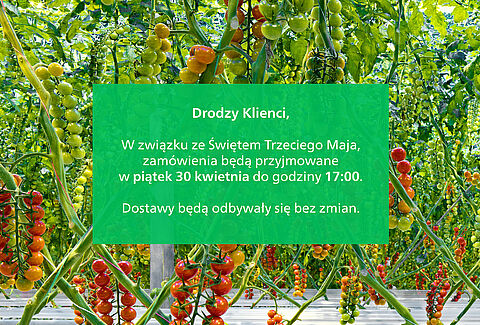 Zmiana w składaniu zamówień - 3 maj 2021r.
