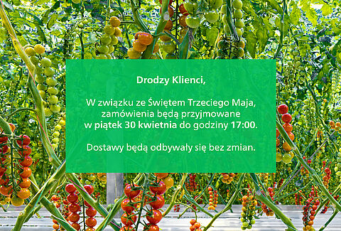 Zmiana w składaniu zamówień - 3 maj 2021r.